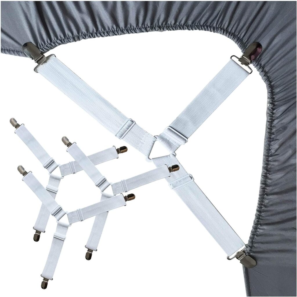 Bed sheey straps for Stop Mattress Topper From Sliding
