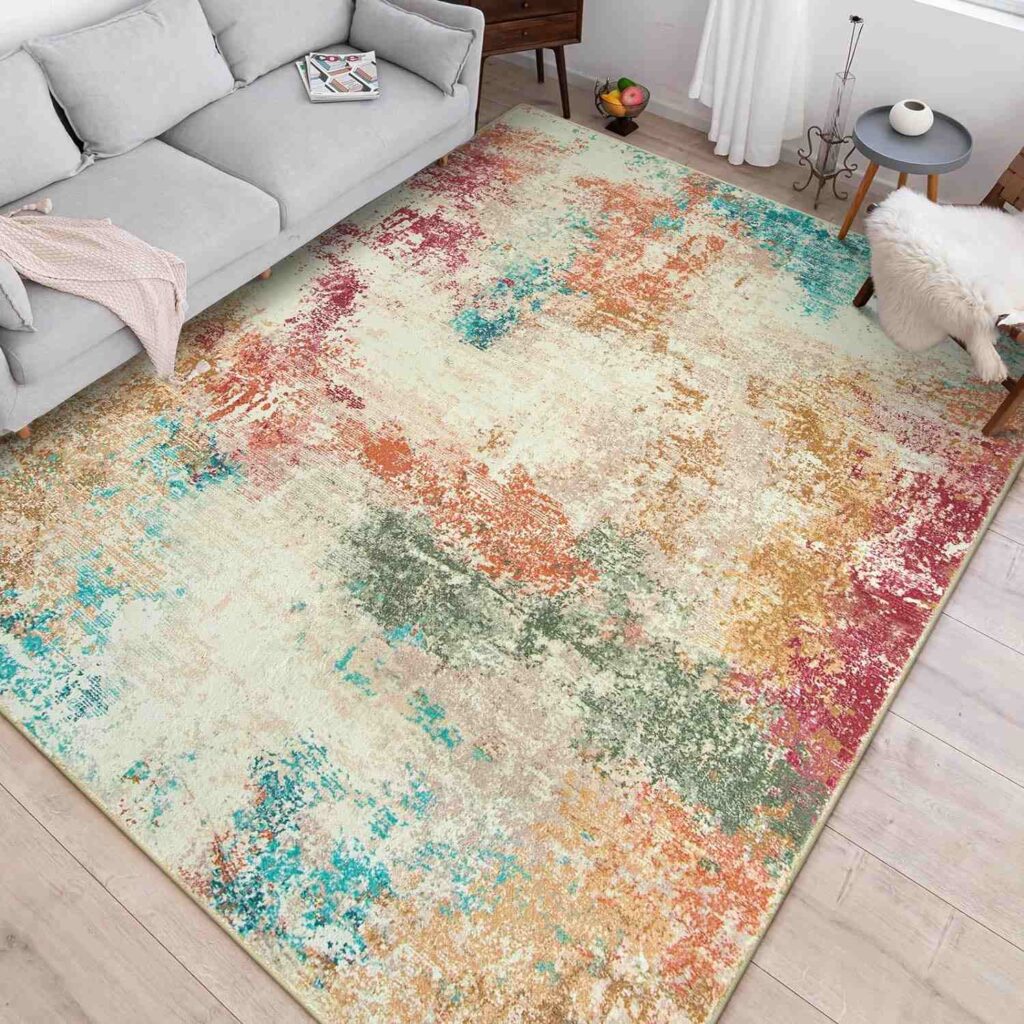 Lahome Modern Abstract 6x9 Rug,Washable Colorful Girl Bedroom Area Rugs