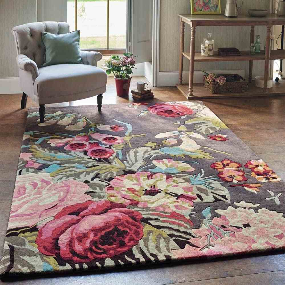 Modern Rose Floral wool rugs 8x10